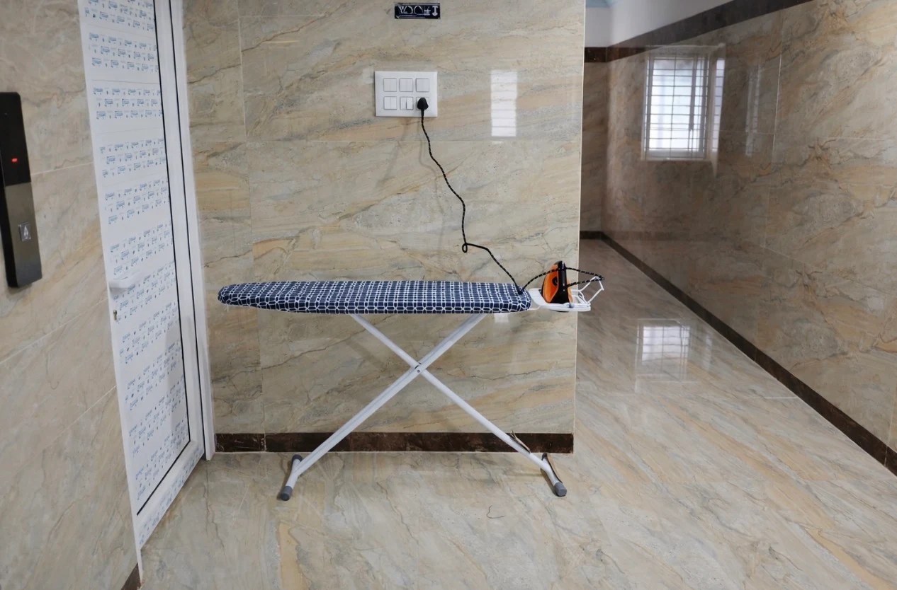 Ironing area at Xion 16 Men’s PG, Siruseri SIPCOT